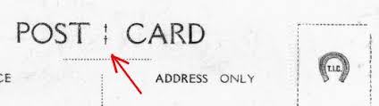 TIC postcard markings logo mark brand