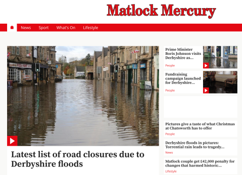 Matlock Mercury floods 2019-11-09